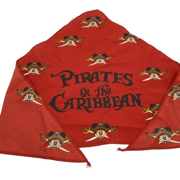 Pirates of the Caribbean Mickey Mouse Triangle Scarf Bandana NWOT - Picture 1 of 3
